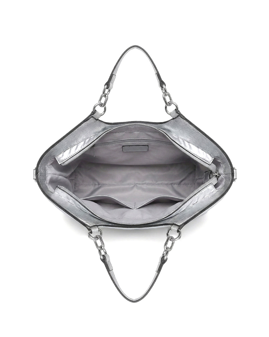 City Girls Futurist puffer Metallic Tote