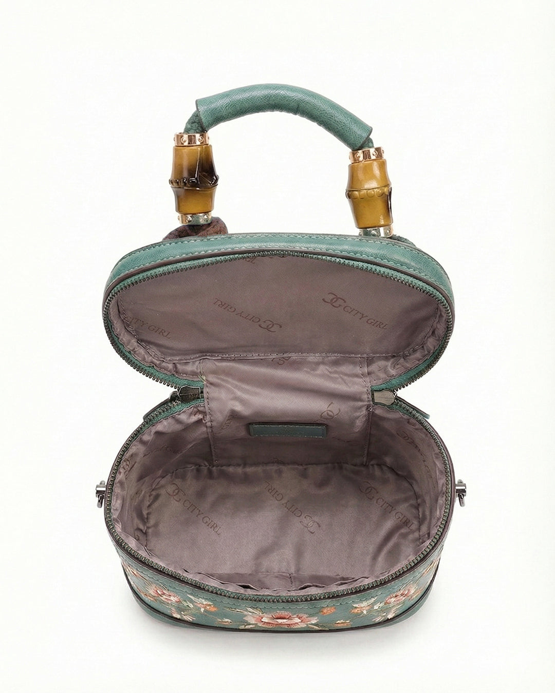 Luxe Floral Embroidered Bucket Bag