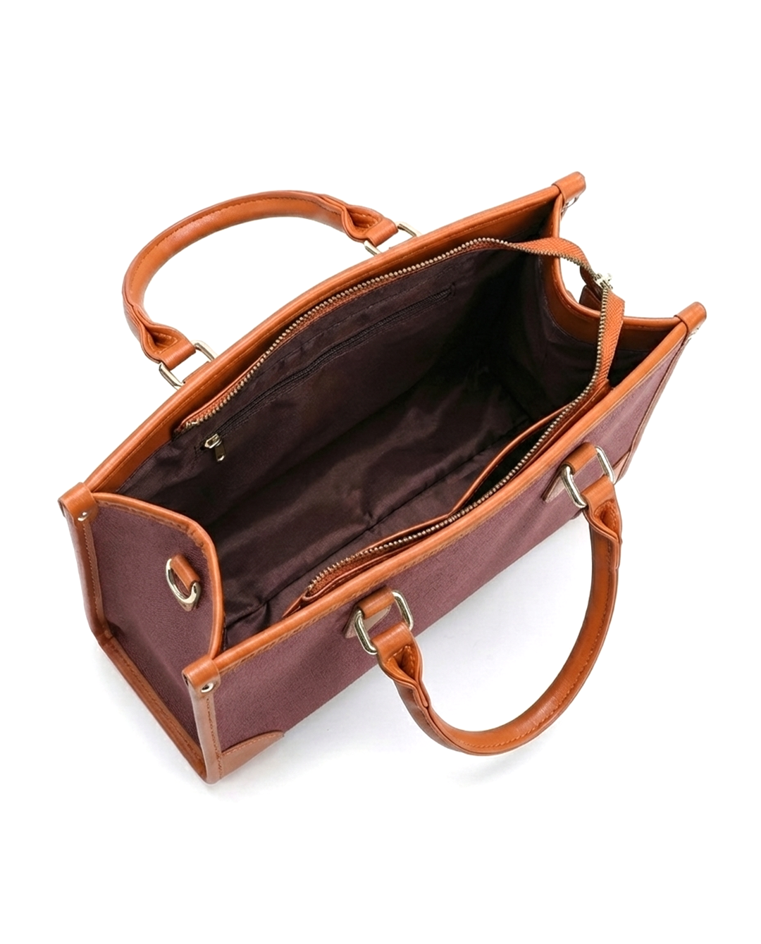 Classic CG Contrast Trim Textured Satchel