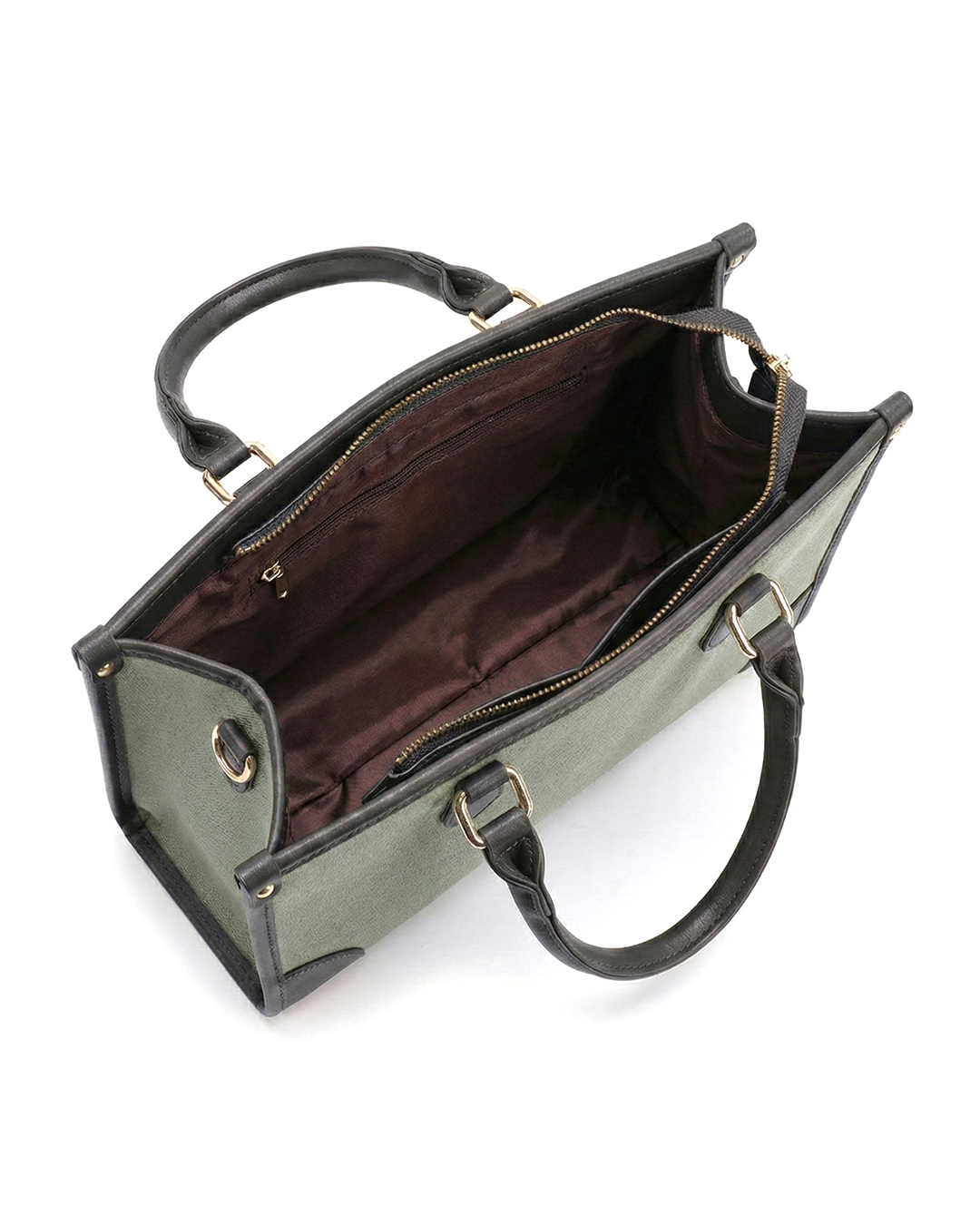 Classic CG Contrast Trim Textured Satchel
