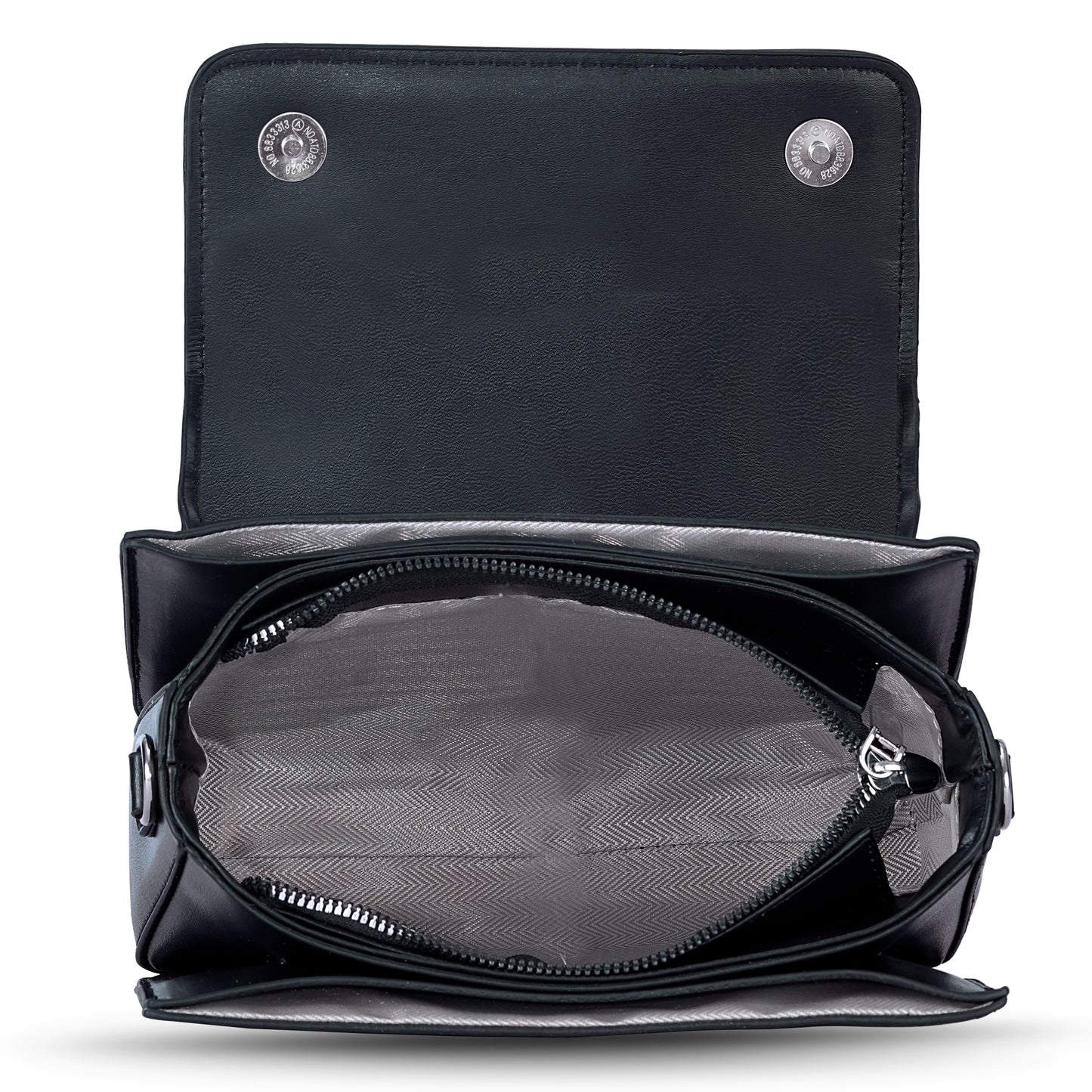 Black Structured Satchel Bag