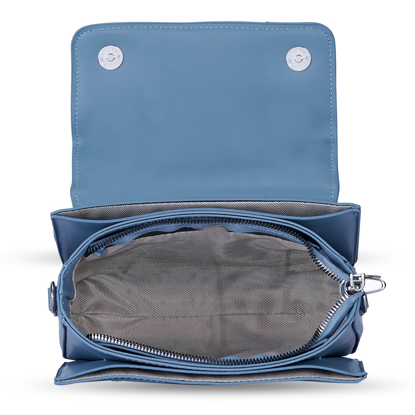 Blue Structured Satchel Bag