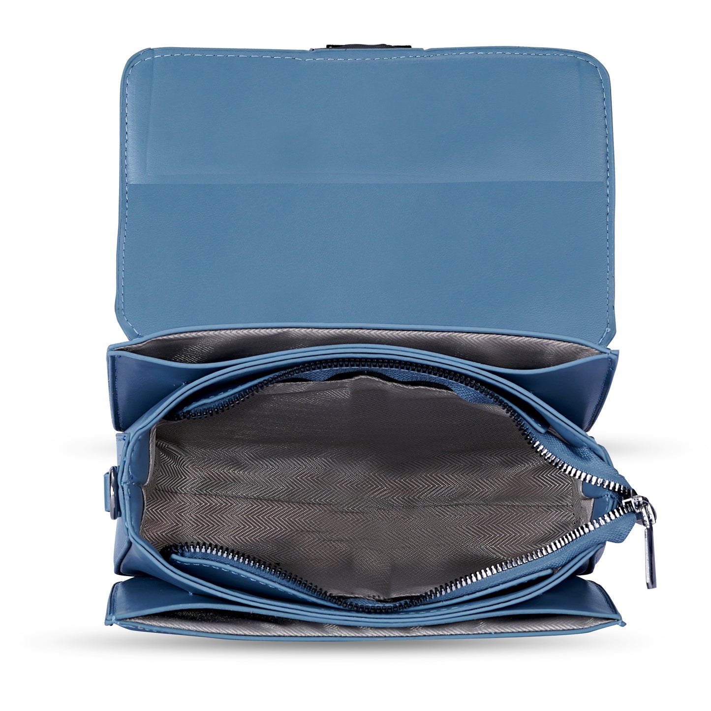 Blue Colourblocked Sling Bag