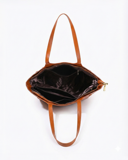 Professional Contrast Panel Tote Bag