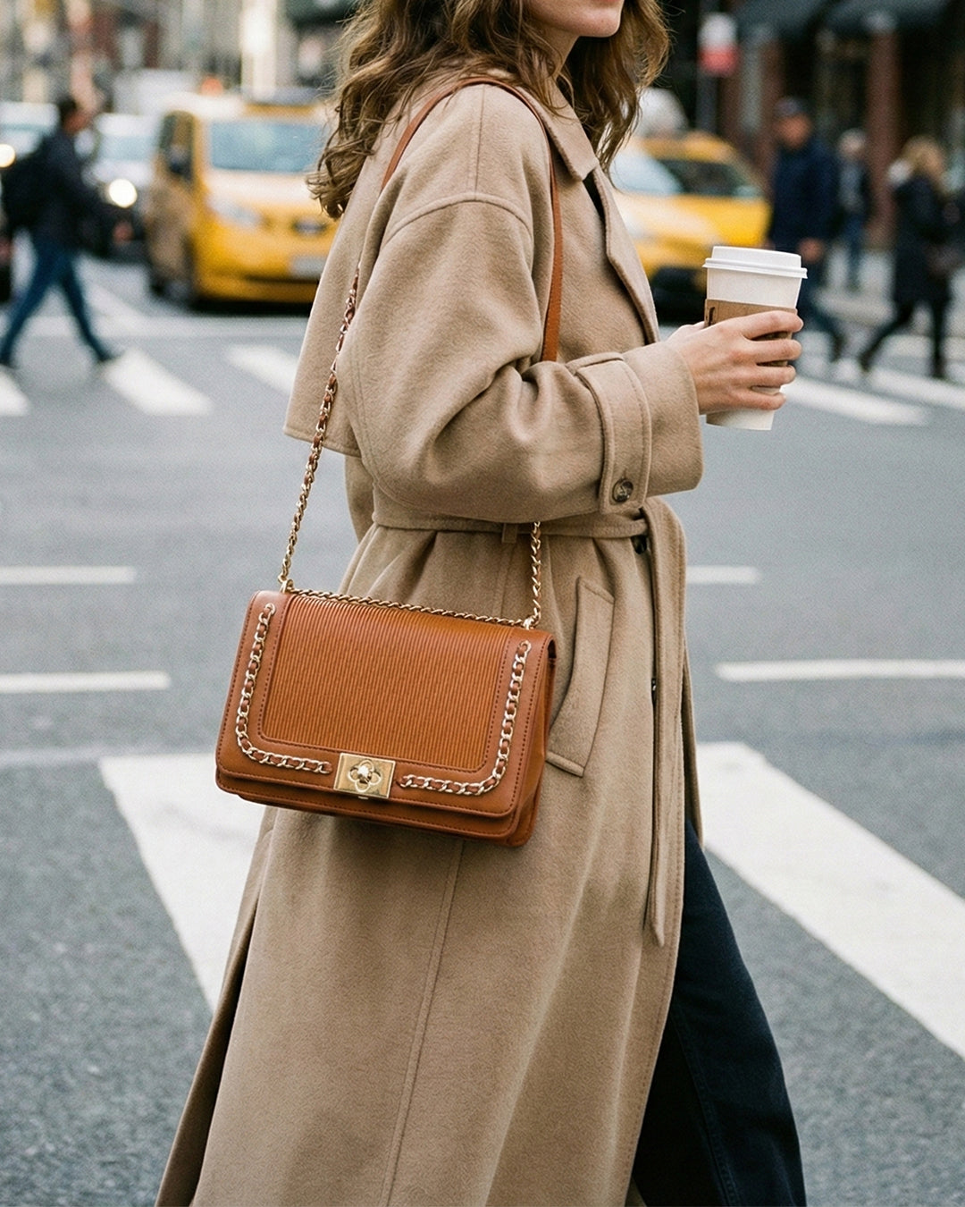 Premium Multi-Dimensional Chain Crossbody Bag