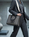 Classic CG  Contrast Trim Textured Satchel