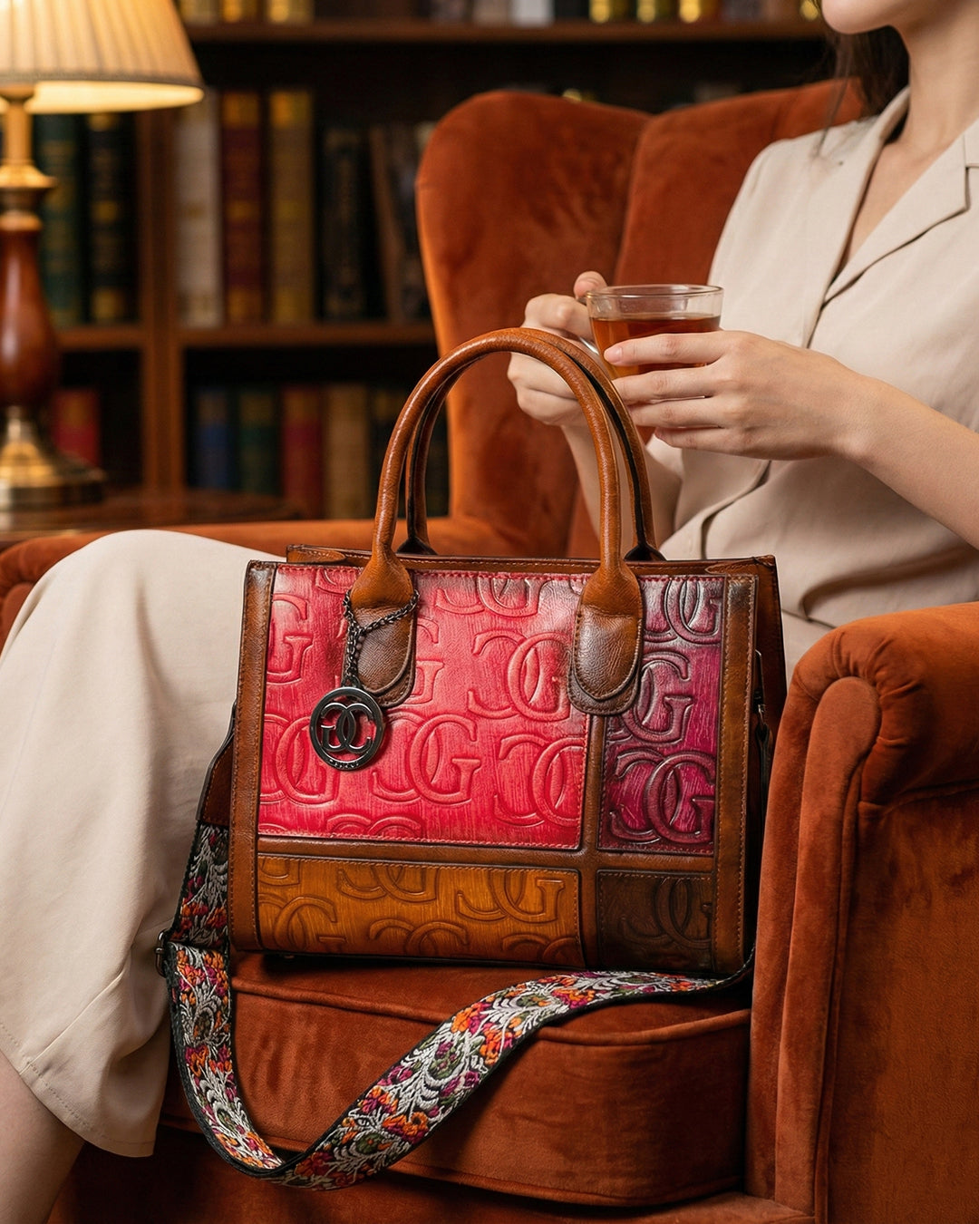 Elite Embossed CG Patchwork Bag