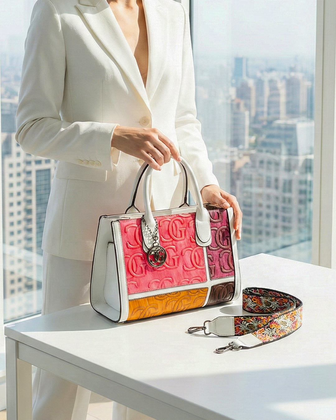 Elite Embossed CG Patchwork Bag