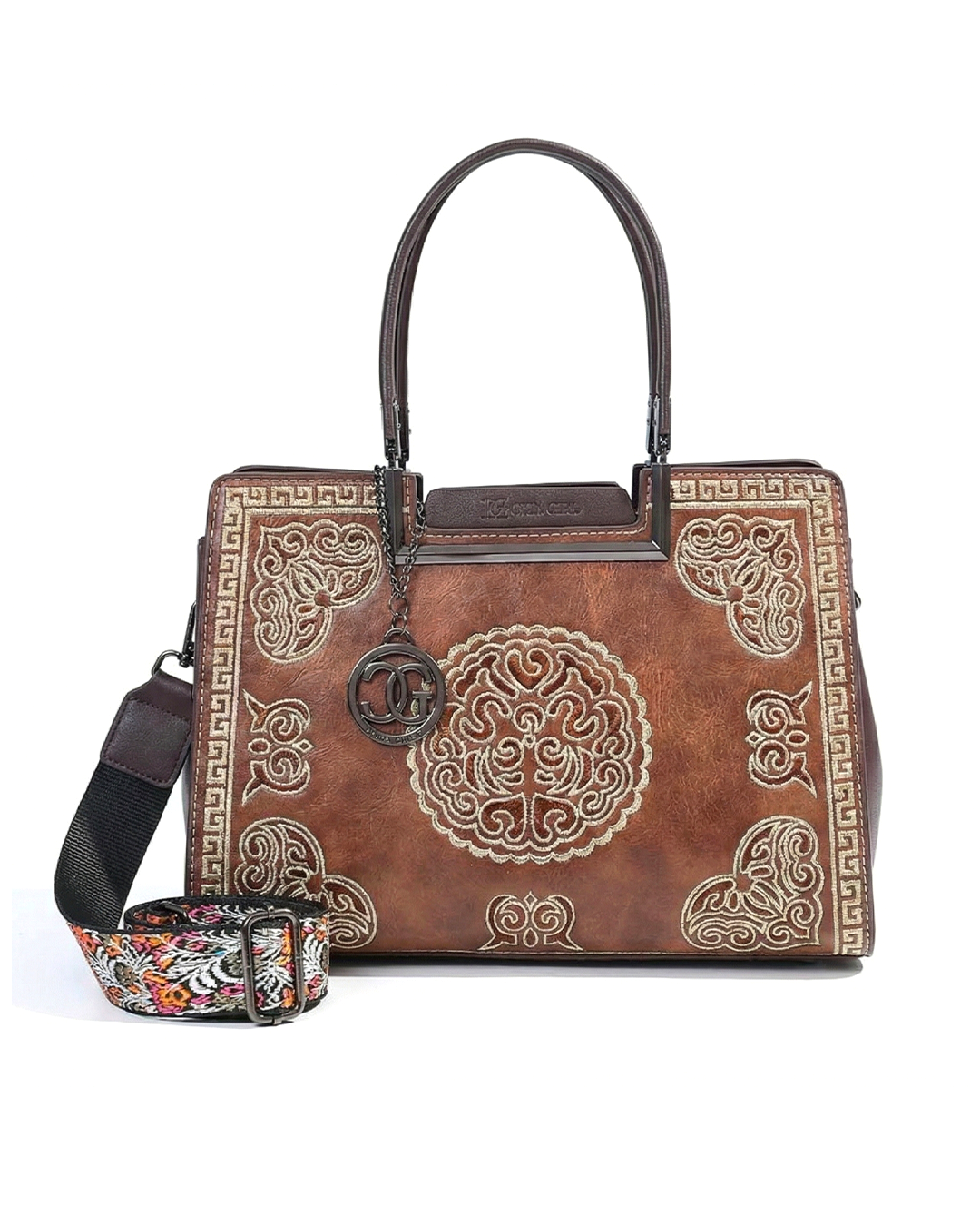 Artisanal Embroidered Aesthetic Top-Handle Bag