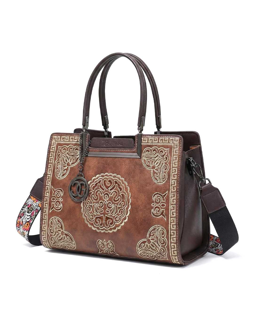 Artisanal Embroidered Aesthetic Top-Handle Bag