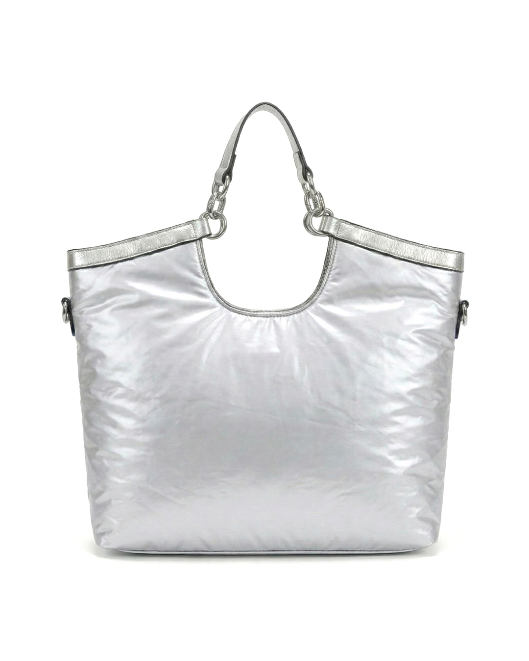 City Girls Futurist puffer Metallic Tote