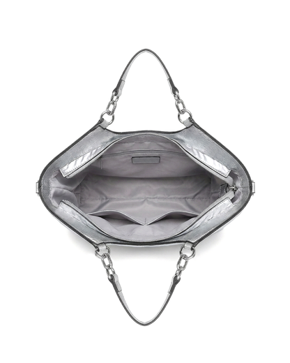 City Girls Futurist puffer Metallic Tote