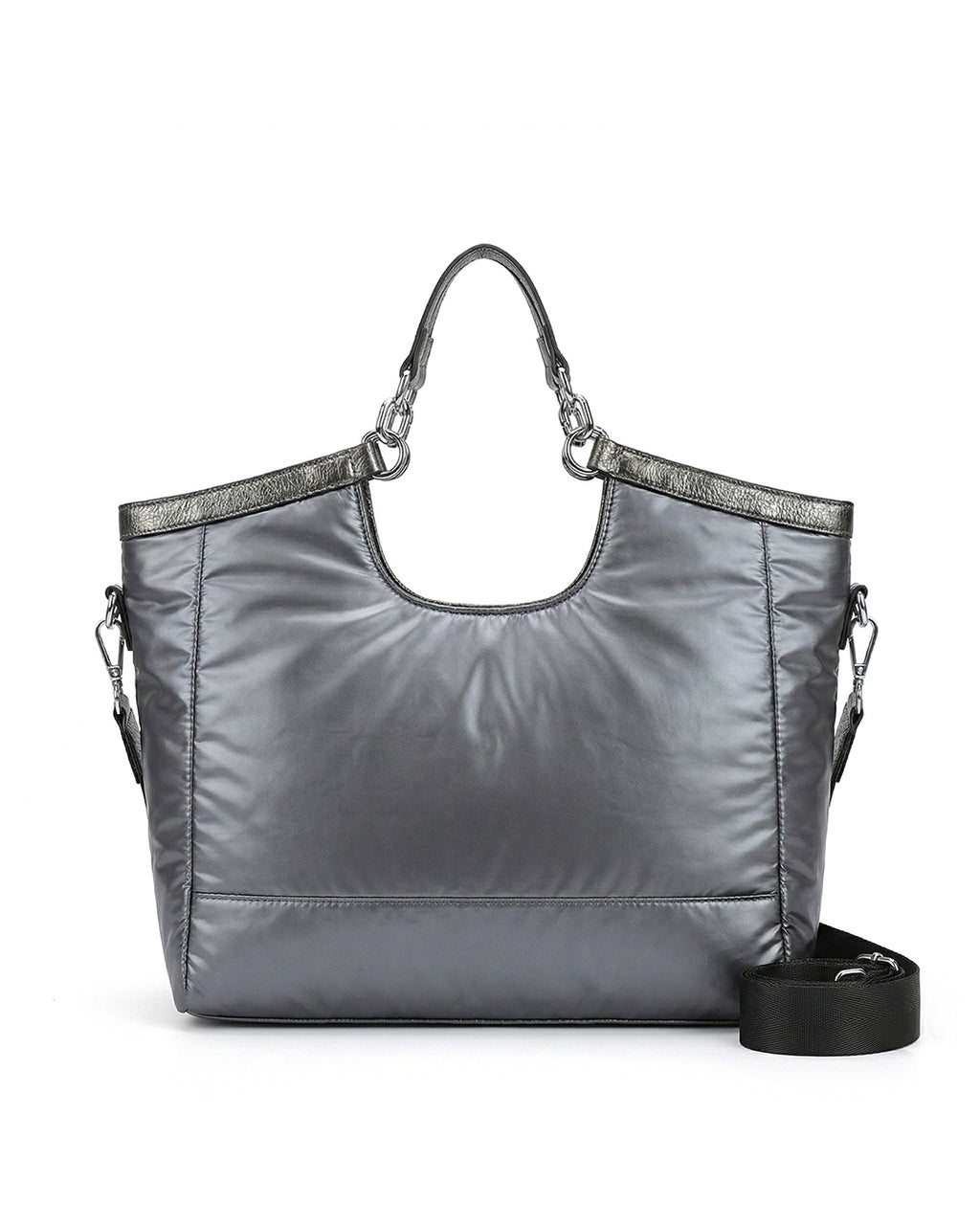 City Girls Futurist Puffer Metallic Tote