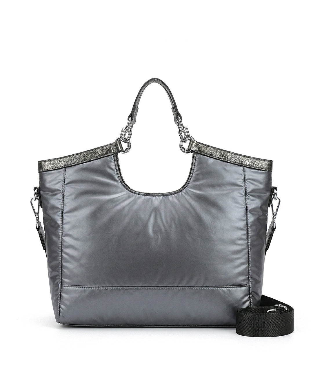 City Girls Futurist puffer Metallic Tote