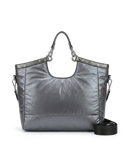 City Girls Futurist puffer Metallic Tote