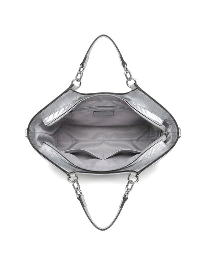 City Girls Futurist puffer Metallic Tote