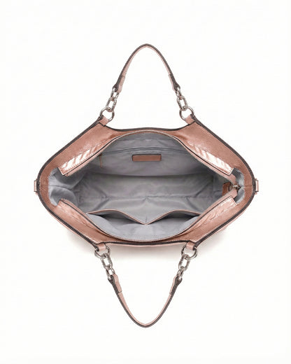City Girls Futurist puffer Metallic Tote