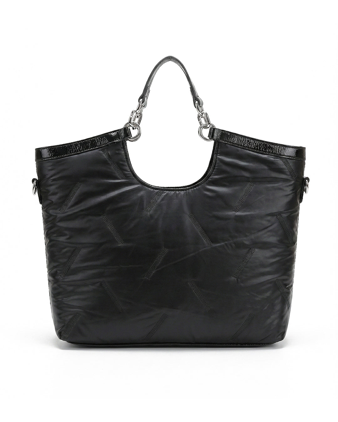 City Girls Futurist puffer Metallic Tote
