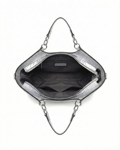 City Girls Futurist puffer Metallic Tote
