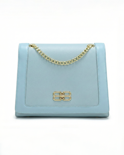Refined Two-Texture Structured Flap Bag
