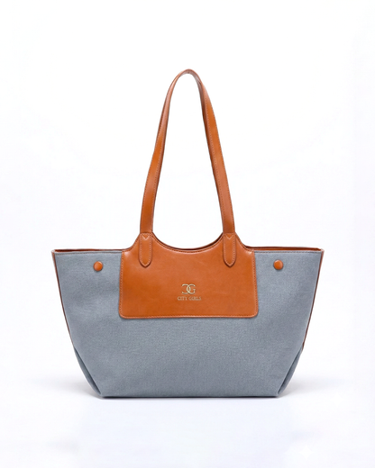 Professional Contrast Panel Tote Bag
