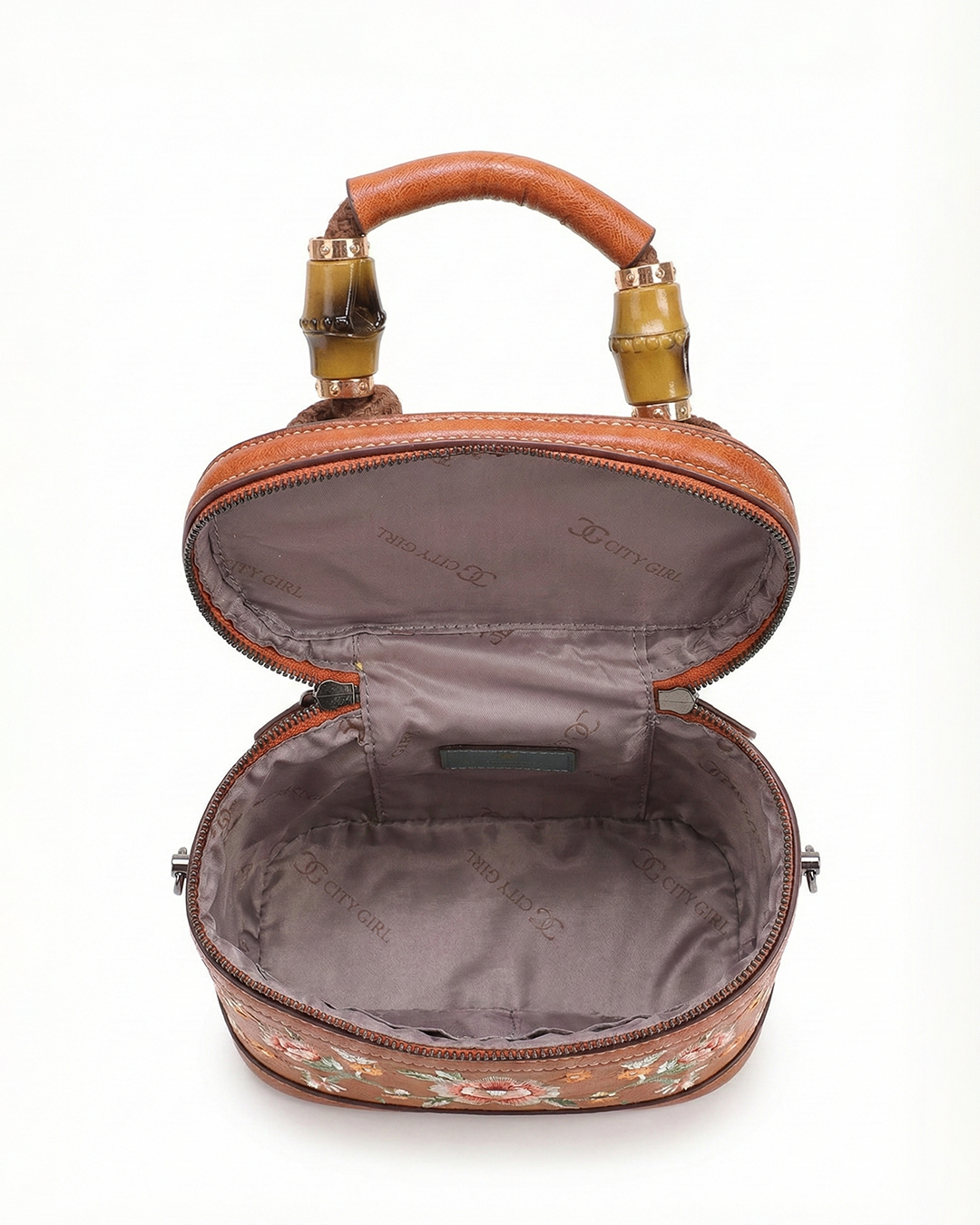 Luxe Floral Embroidered Bucket  Bag