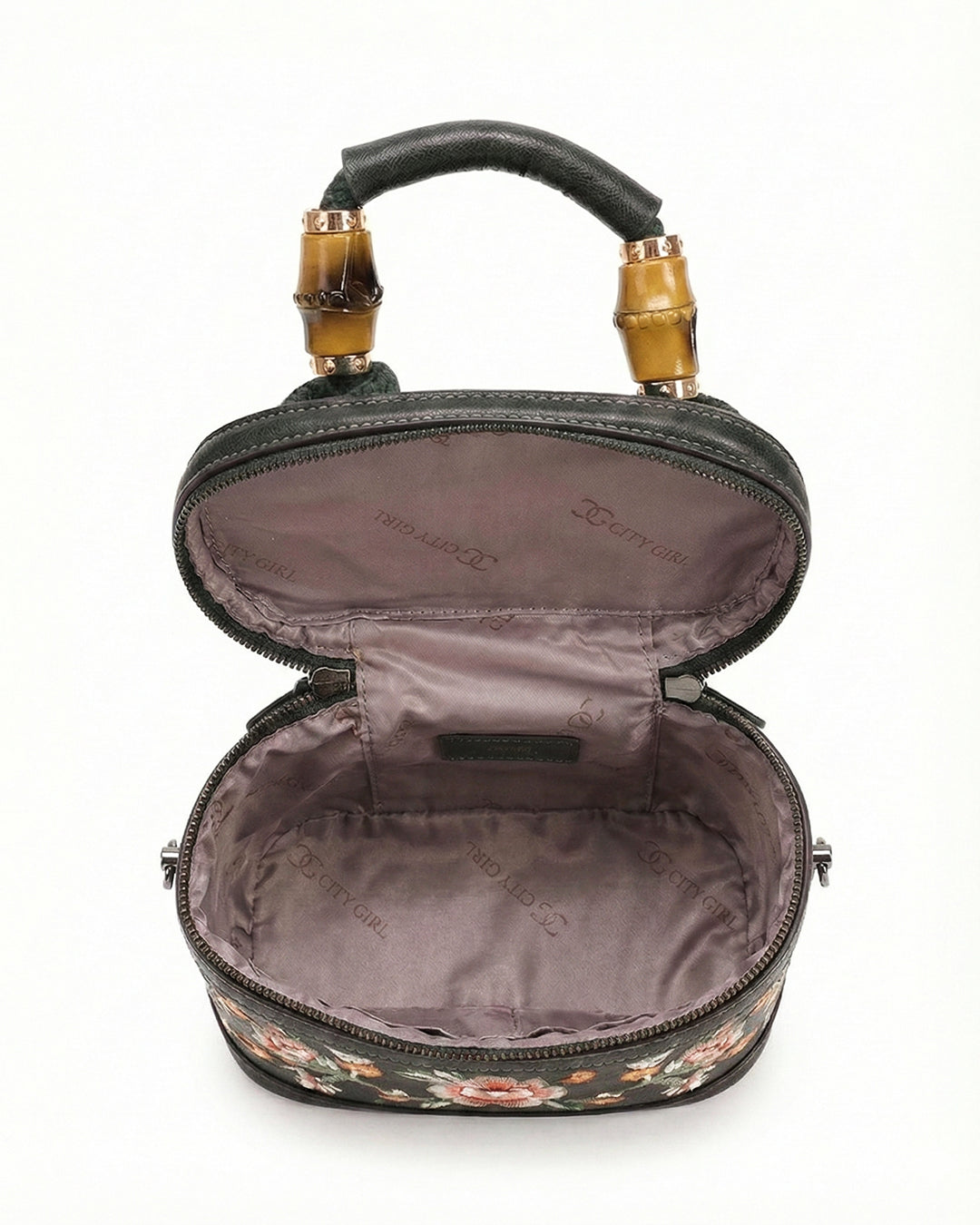 Luxe Floral Embroidered Bucket  Bag