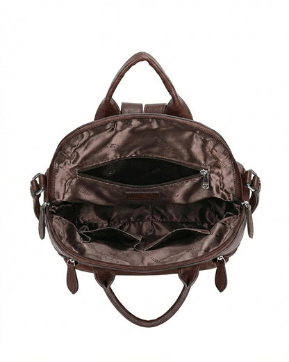 Embossed Rose Textured Luxury Backpack