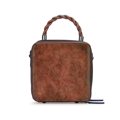 Tan Antique Satchel Bag