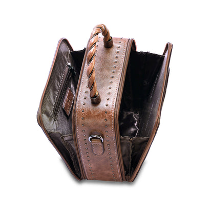 Tan Antique Satchel Bag