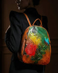 Embossed Rose Textured Luxury Backpack
