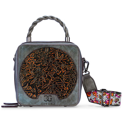 Grey Antique Satchel Bag