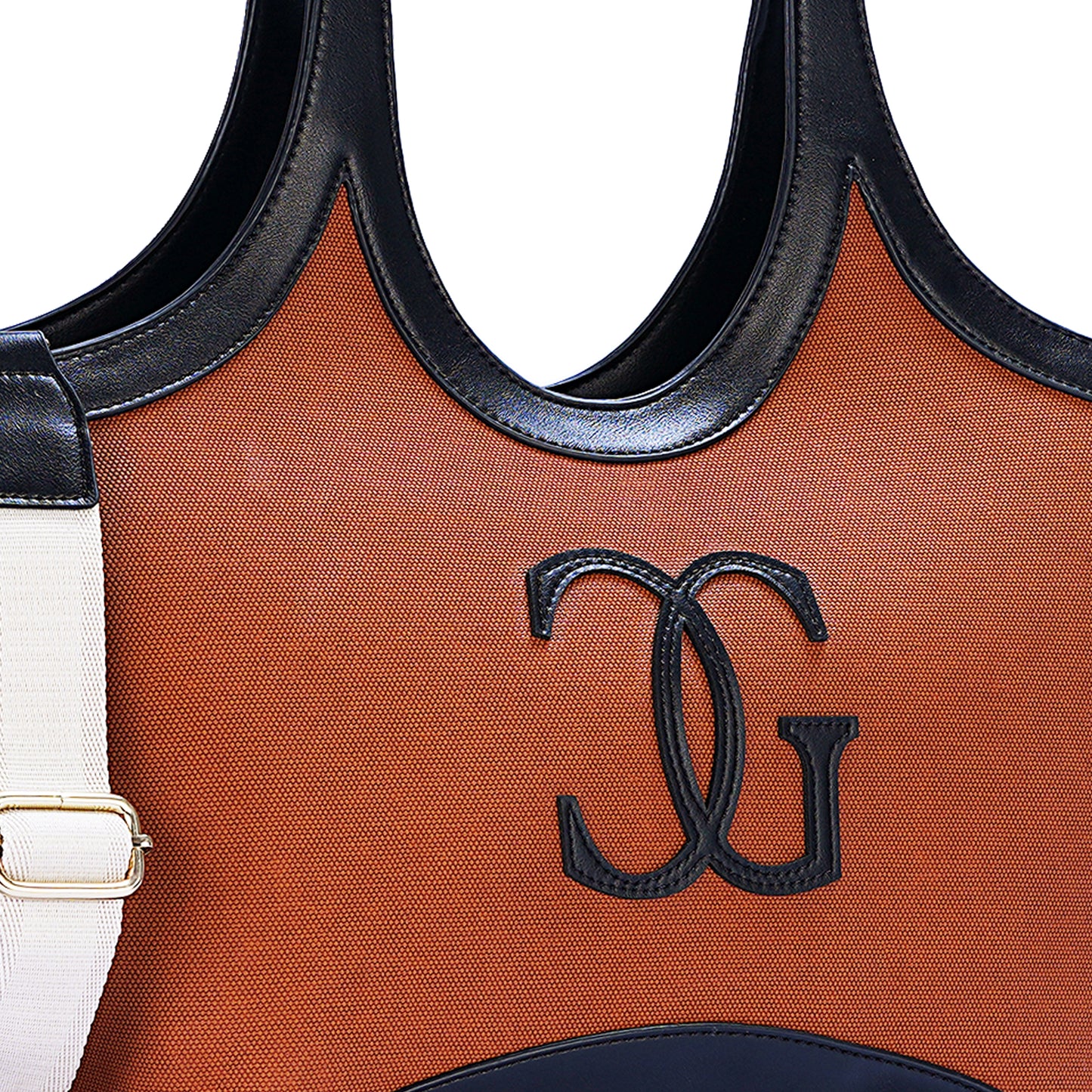 Black & Brown Colourblocked Tote Bag