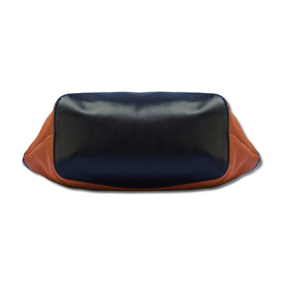 Black & Brown Colourblocked Tote Bag