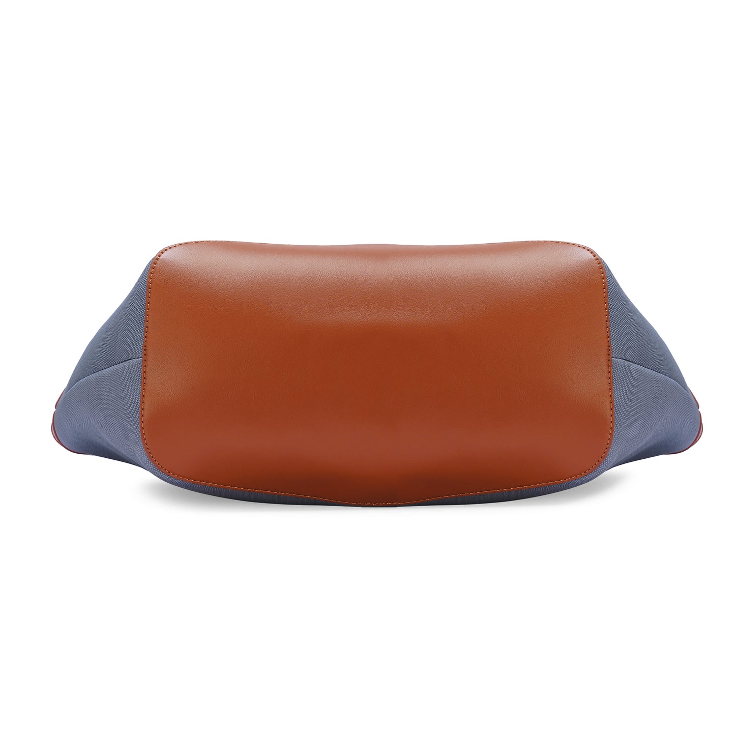 Blue & Tan Colourblocked Tote Bag