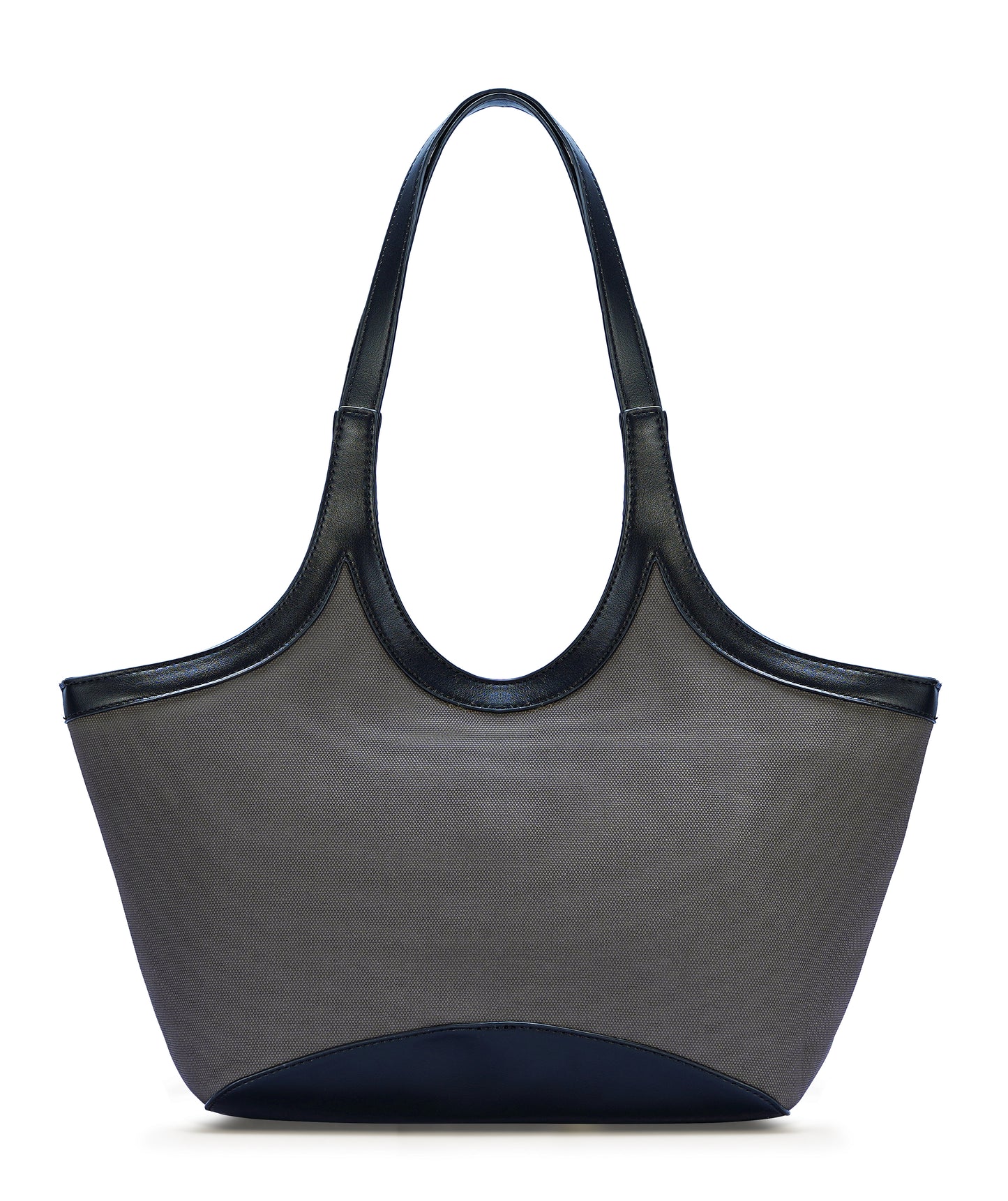 Black & Grey Colourblocked Tote Bag