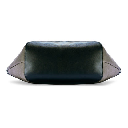 Black & Grey Colourblocked Tote Bag