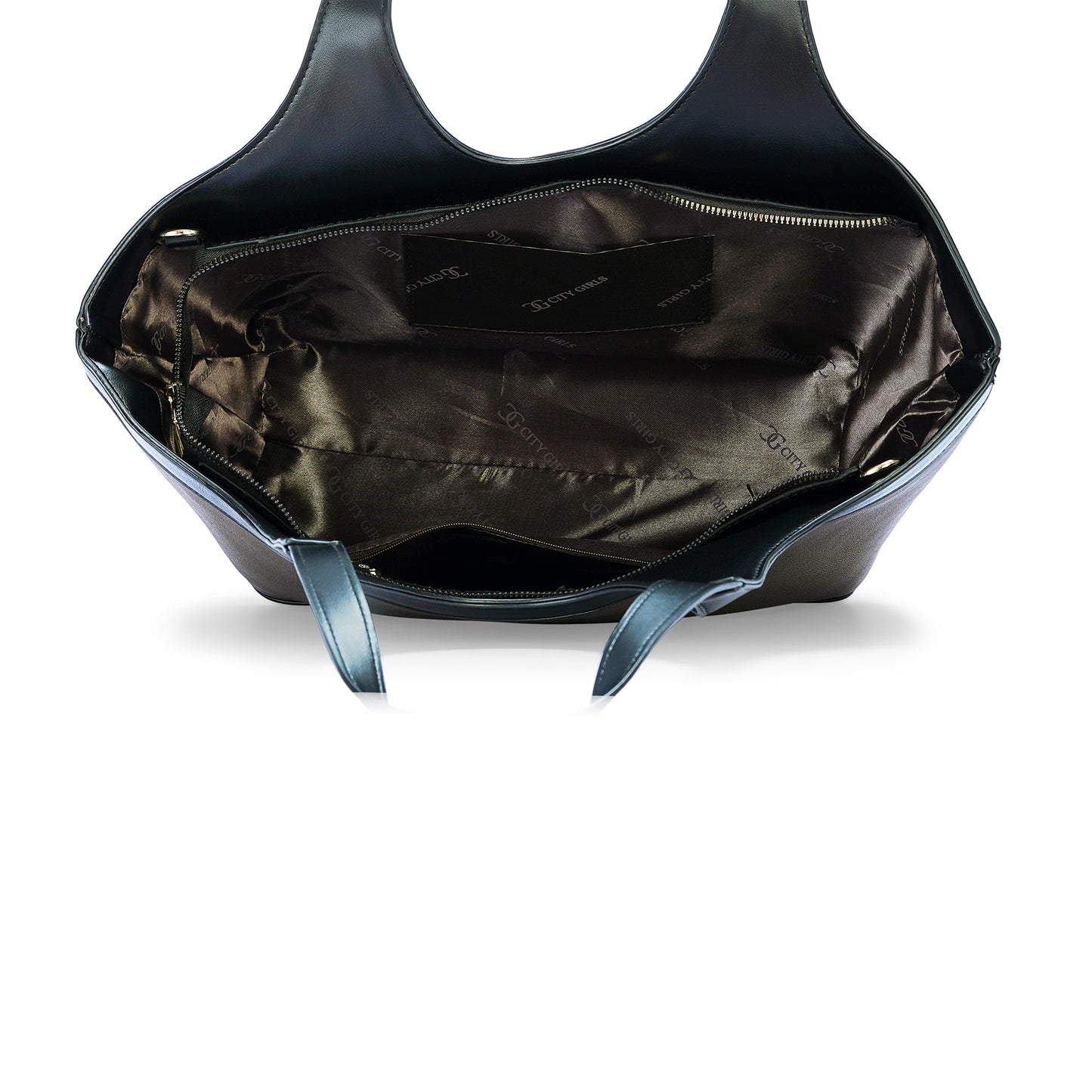 Black & Grey Colourblocked Tote Bag