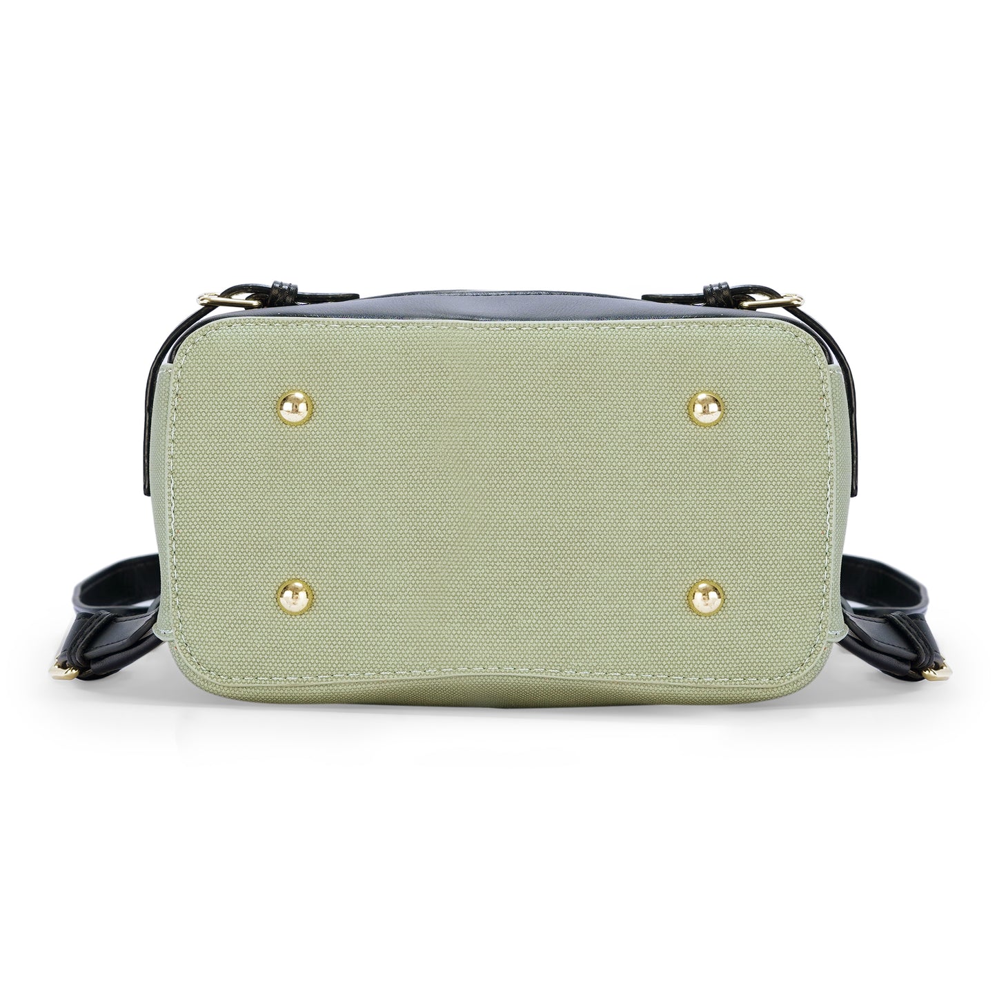 Green & Black Colourblocked Backpack