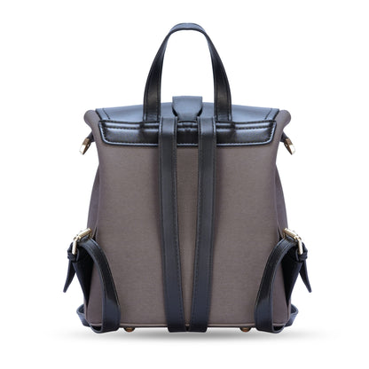Black & Grey Colourblocked Backpack