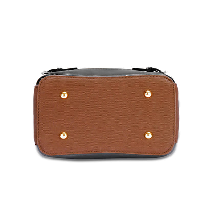 Black & Brown Colourblocked Backpack