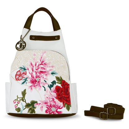 White Antique Backpack Minimal