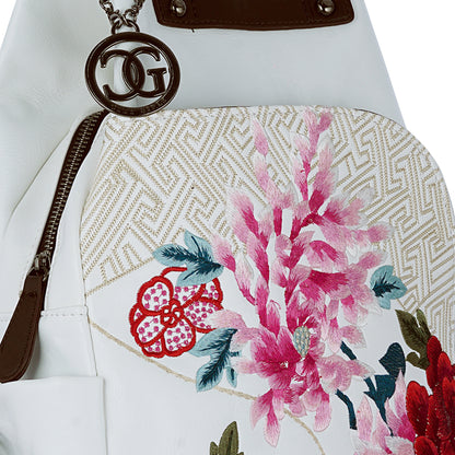 White Antique Backpack Minimal