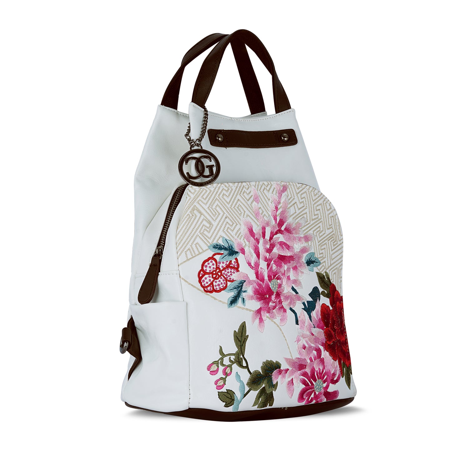 White Antique Backpack Minimal