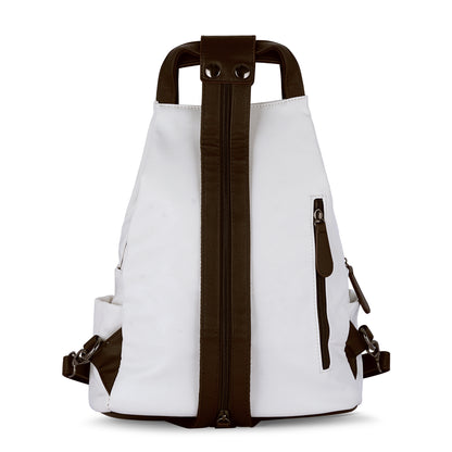 White Antique Backpack Minimal