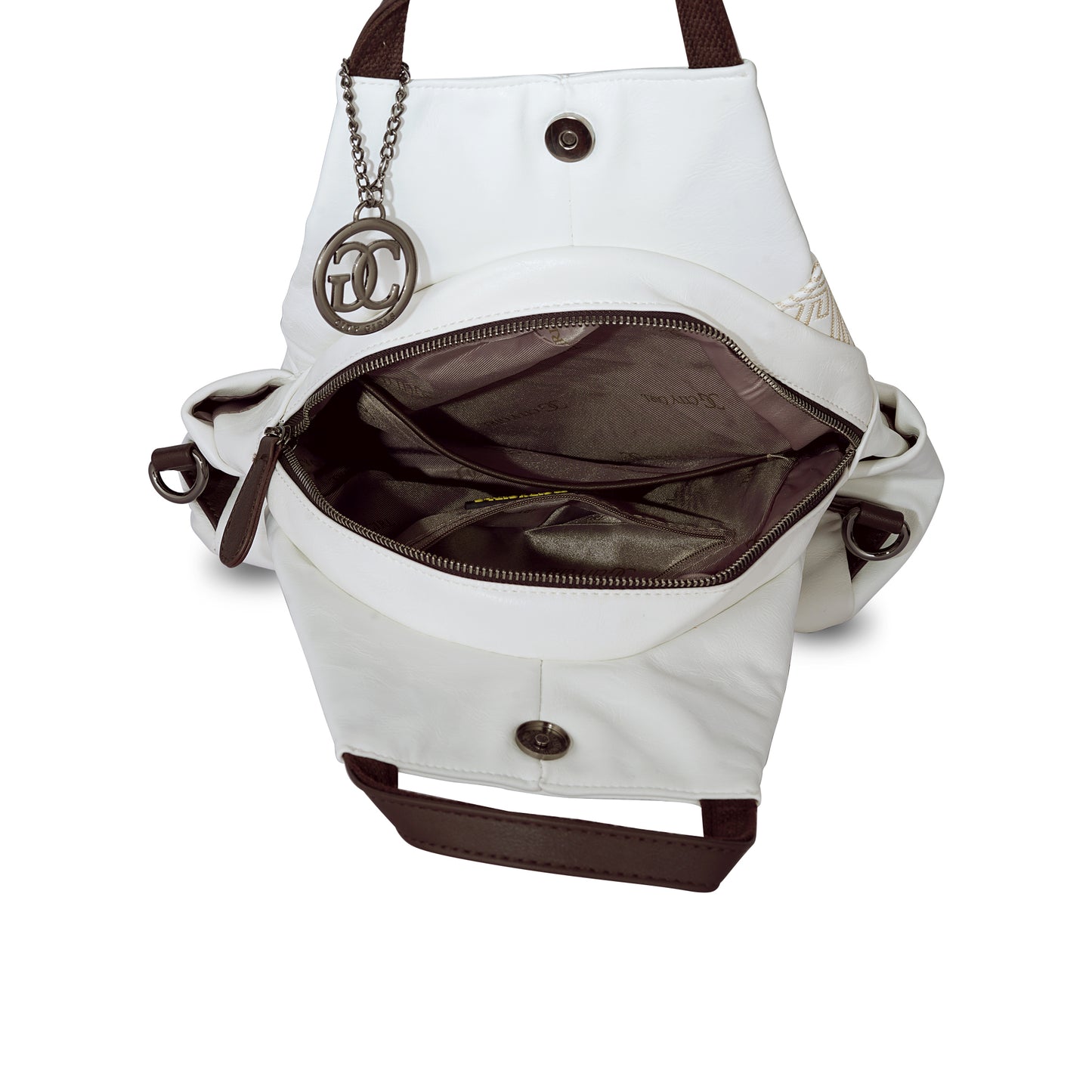 White Antique Backpack Minimal