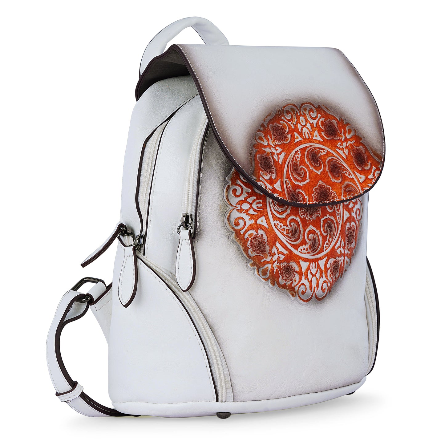 White Antique Backpack