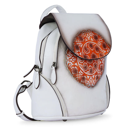 White Antique Backpack