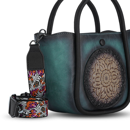 Blue Antique Handheld Bag Retro