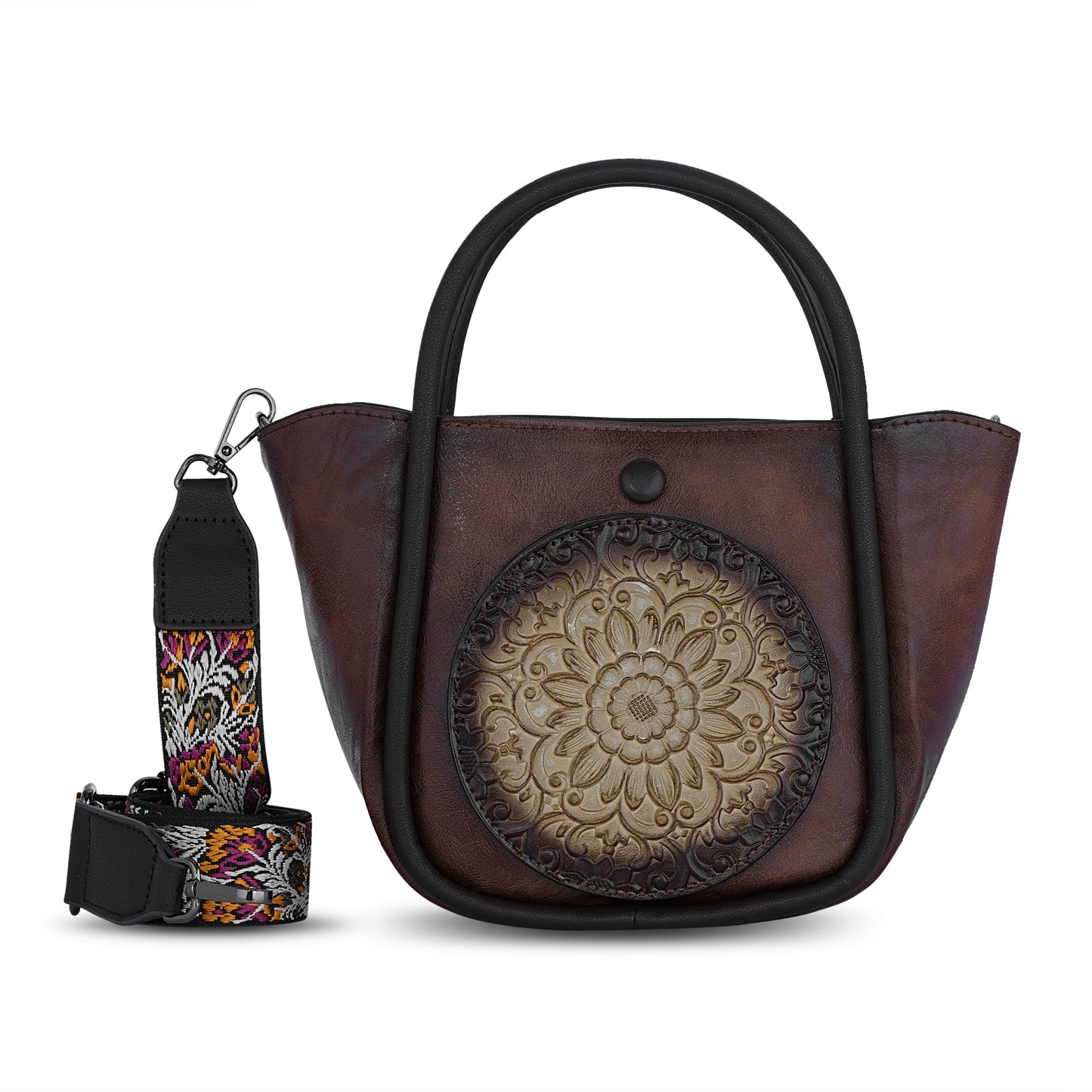 Brown Antique Handheld Bag Retro